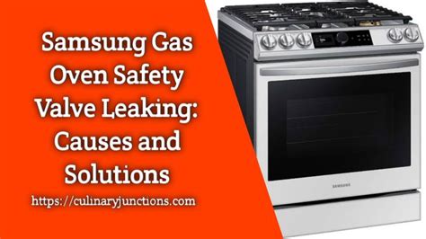gas oven safety valve leaking